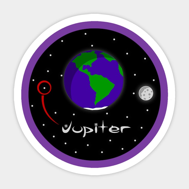 Jupiter Sticker by Bleeg the Meteorite